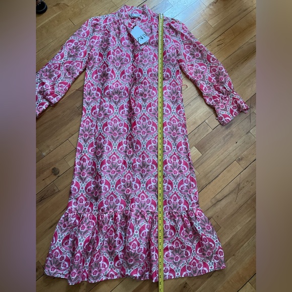 PRINT MIDI DRESS - Picture 10 of 13